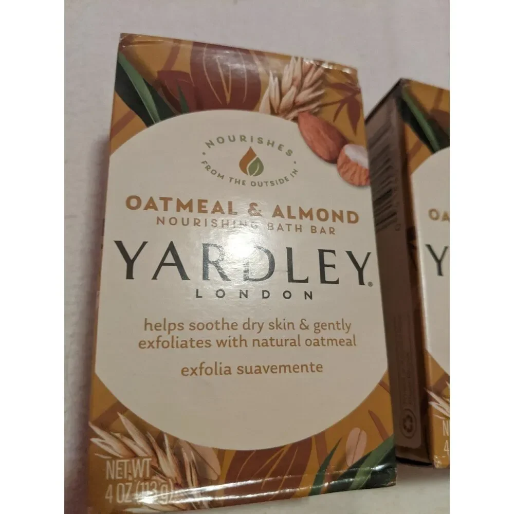 Yardley London Oatmeal & Almond Soap Bars Lot of 4 NIB